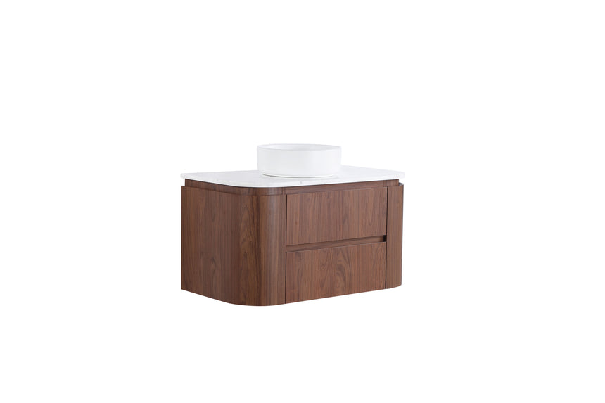 Ravello Wall Hung Vanity Mocha Oak