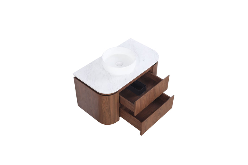 Ravello Wall Hung Vanity Mocha Oak