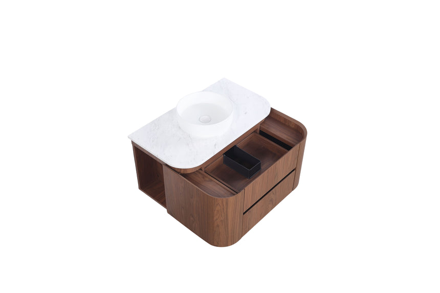 Ravello Wall Hung Vanity Mocha Oak