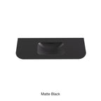 Aruro Solid Surface Stone Basin 12 O'clock Taphole positioned at the back Matte Black 1200mm