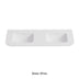 Aruro Solid Surface Stone Basin 12 O'clock Taphole positioned at the back Double Bowl Matte White 1500mm