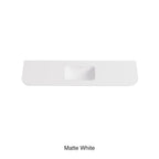 Aruro Solid Surface Stone Basin 12 O'clock Taphole positioned at the back Matte White 1800mm
