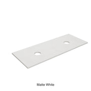 Lukka Solid Surface Matte White 1200mm vanity top 1205x465x12mm with two pre-drilled holes for double under counter basin by Tilemall