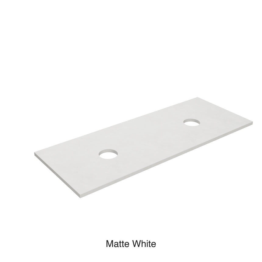 Solid Surface Plain Slab for custom hole cutting Double Under Counter Basin 1200mm