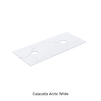Calacatta Arctic White Solid Surface Stone Top Double Under Counter Basin 1200mm