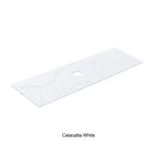 Calacatta Arctic White Solid Surface Stone Top Under Counter Basin 1500mm