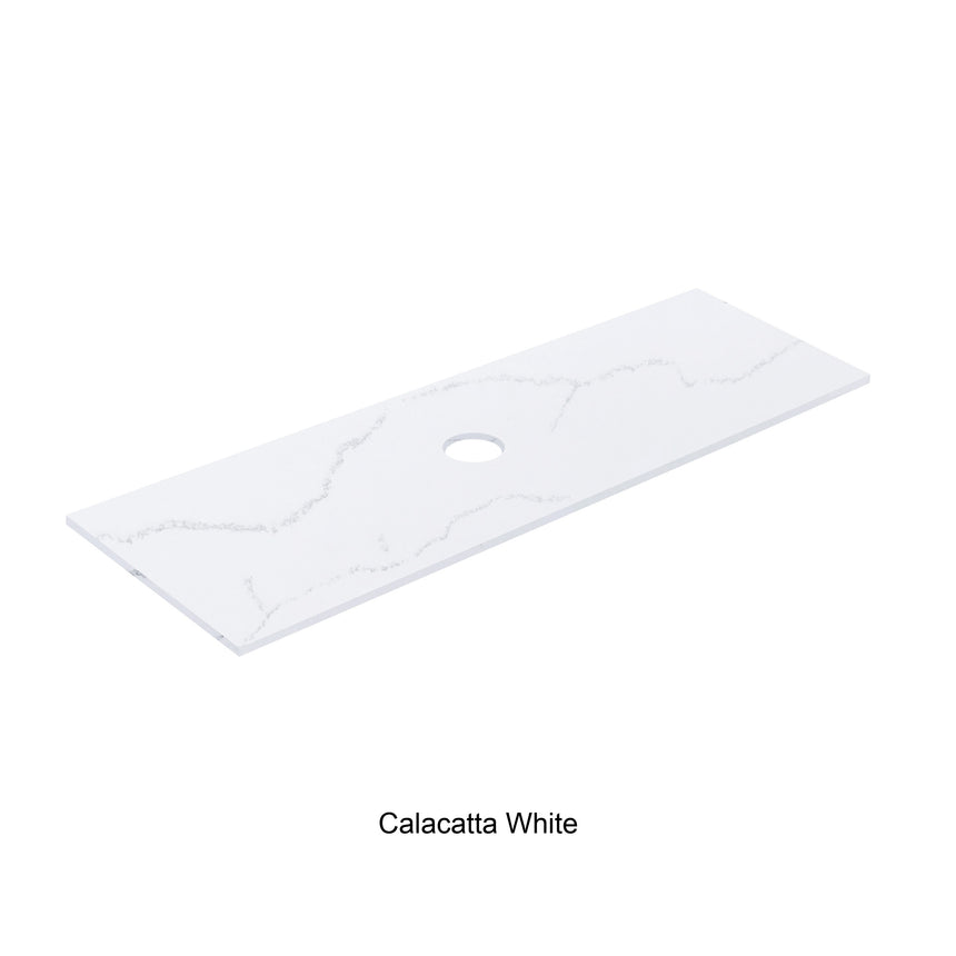Calacatta Arctic White Solid Surface Stone Top Under Counter Basin 1500mm