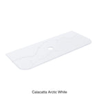 Calacatta Arctic White Curve Solid Surface Stone Top Under Counter Basin 1500mm