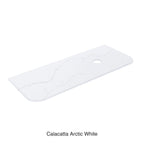 Calacatta Arctic White Curve Solid Surface Stone Top Double Under Counter Basin 1500mm