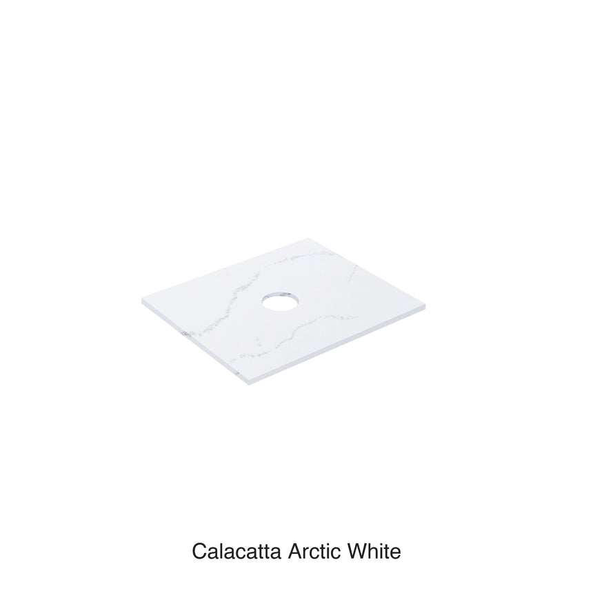 Calacatta Arctic White Solid Surface Stone Top Under Counter Basin 600mm