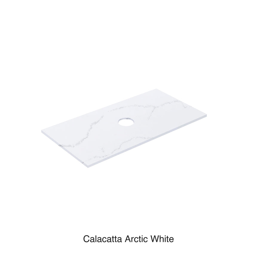 Calacatta Arctic White Solid Surface Stone Top Under Counter Basin 900mm
