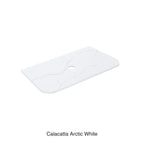 Calacatta Arctic White Curve Solid Surface Stone Top Under Counter Basin 900mm