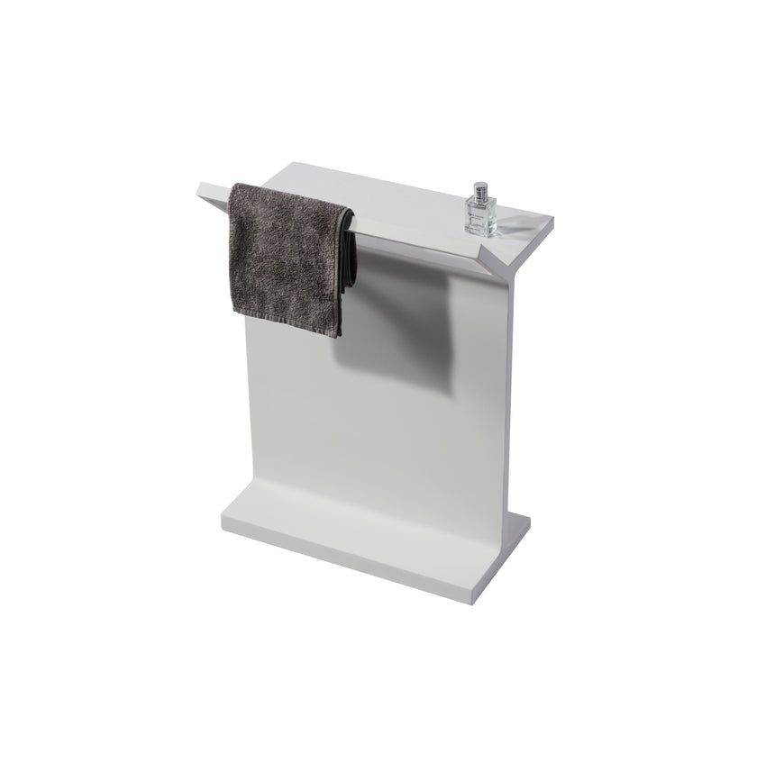 Lukka 500x314mm Chasey standing towel rack 500x314x693mm in matt white porcelain by Tilemall