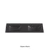 Chasey Solid Surface Stone Basin 12 O'clock Semi Drilled at the back Double Bowl Matte Black 1500mm