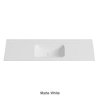 Chasey Solid Surface Stone Basin 12 O'clock Semi Drilled at the back Matte White 1500mm