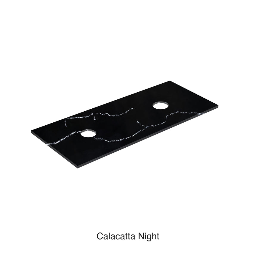 Calacatta Night Solid Surface Stone Top Double Under Counter Basin 1200mm