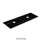 Calacatta Night Solid Surface Stone Top Double Under Counter Basin 1500mm