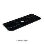 Calacatta Night Curve Solid Surface Stone Top Under Counter Basin 1500mm