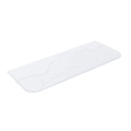 Calacatta Arctic White Curve Solid Surface Stone Top 1500mm