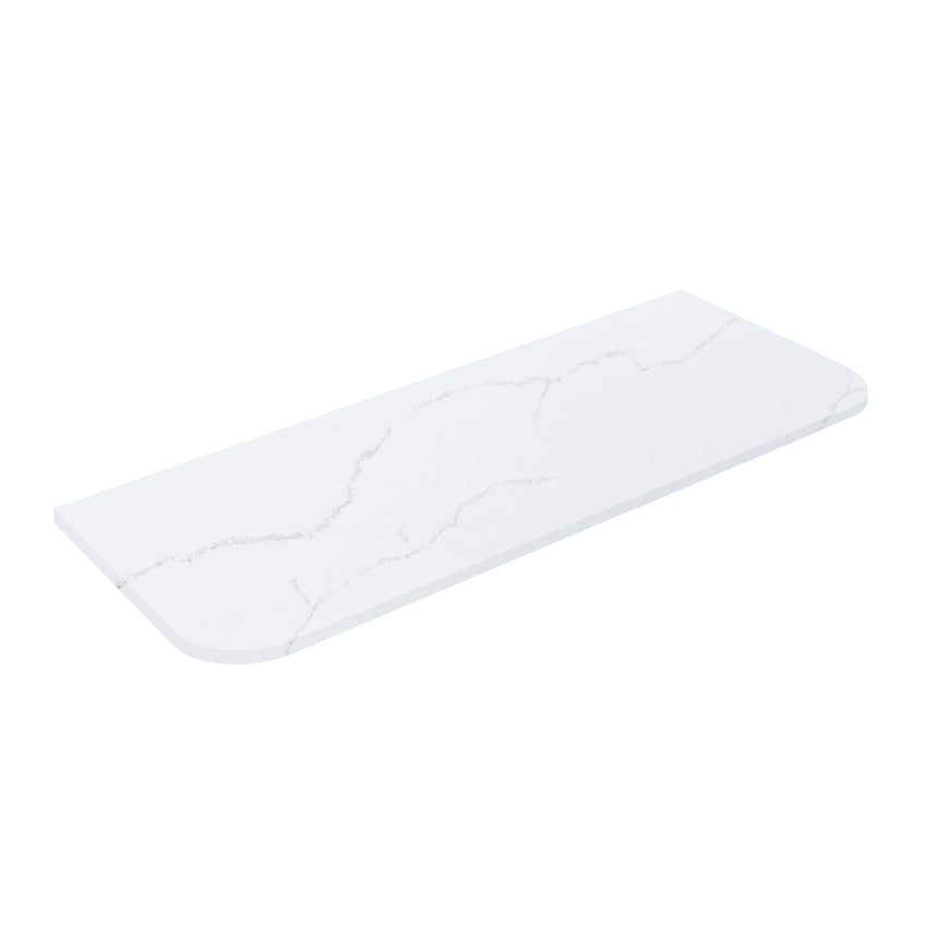 Calacatta Arctic White Curve Solid Surface Stone Top 1500mm
