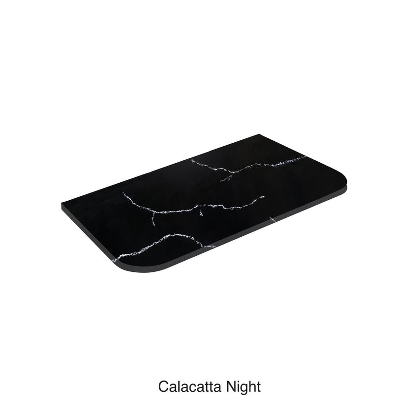 Calacatta Night Curve Solid Surface Stone Top Under Counter Basin 900mm