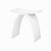 Perry Solid Surface Stone Bath Stool Matt White