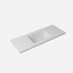 Blanco White Sintered Stone Seamless Joined with Fine Ceramic Basin Stone thickness 40mm Single Bowl No tap hole