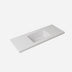 Blanco White Sintered Stone Seamless Joined with Fine Ceramic Basin Stone thickness 40mm Single Bowl No tap hole