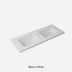 Blanco White Sintered Stone Seamless Joined with Fine Ceramic Basin Stone thickness 40mm Double Bowl No tap hole