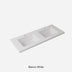 Blanco White Sintered Stone Seamless Joined with Fine Ceramic Basin Stone thickness 40mm Double Bowl 12 O'clock tap hole