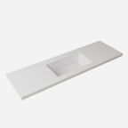 Blanco White Sintered Stone Seamless Joined with Fine Ceramic Basin Stone thickness 40mm Single Bowl No tap hole