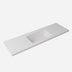 Blanco White Sintered Stone Seamless Joined with Fine Ceramic Basin Stone thickness 40mm Single Bowl No tap hole
