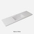 Blanco White Sintered Stone Seamless Joined with Fine Ceramic Basin Stone thickness 40mm Single Bowl 12  O'clock tap hole