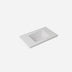 Blanco White Sintered Stone Seamless Joined with Fine Ceramic Basin Stone thickness 40mm Single Bowl No tap hole