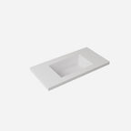 Blanco White Sintered Stone Seamless Joined with Fine Ceramic Basin Stone thickness 40mm Single Bowl No tap hole