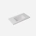 Blanco White Sintered Stone Seamless Joined with Fine Ceramic Basin Stone thickness 40mm Single Bowl No tap hole