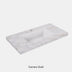 Carrara Gold Sintered Stone semless joined with fine ceramic basin Stone thickness 50mm Single Bowl 12 O'clock tap hole 1200mm