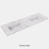 Carrara Gold Sintered Stone semless joined with fine ceramic basin Stone thickness 50mm Double Bowl 12 O'clock tap hole 1500mm