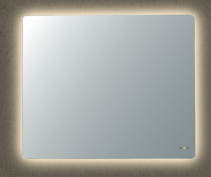 Lukka Back Lit LED Mirror Recta 1500x800mm LED frameless mirror by Tilemall with pencil edge and touch control buttons