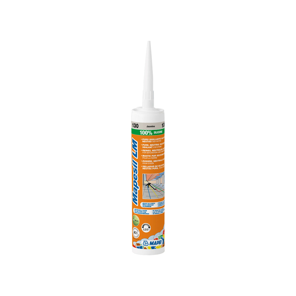 Mapei Silicone LM 310ml 100% silicone sealant 310ml white cartridge by Tilemall