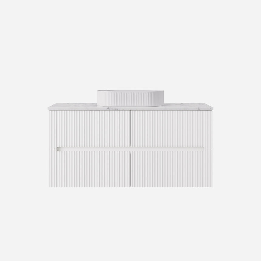 Cabarita Modern Wall Hung Cabinet Matte White