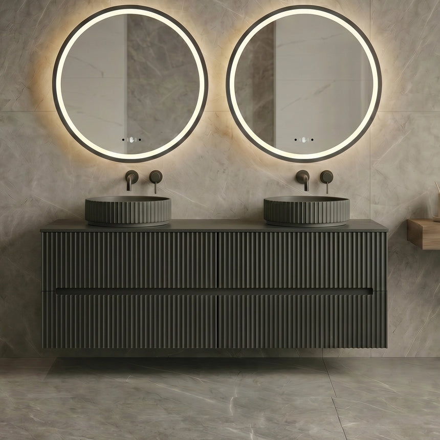 Cabarita Modern Wall Hung Cabinet Matte Black