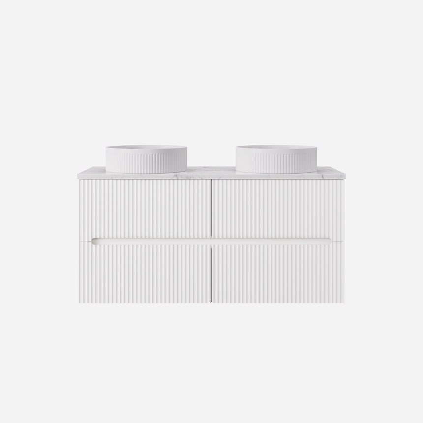 Cabarita Modern Wall Hung Cabinet Matte White