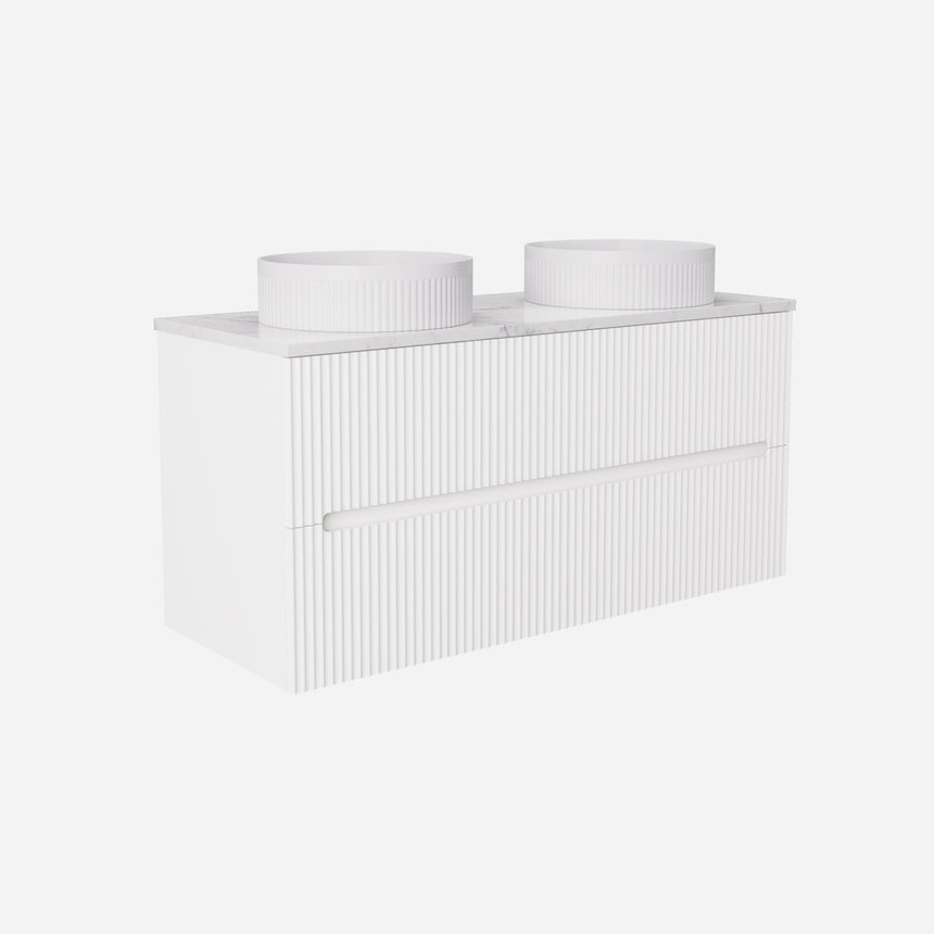 Cabarita Modern Wall Hung Cabinet Matte White