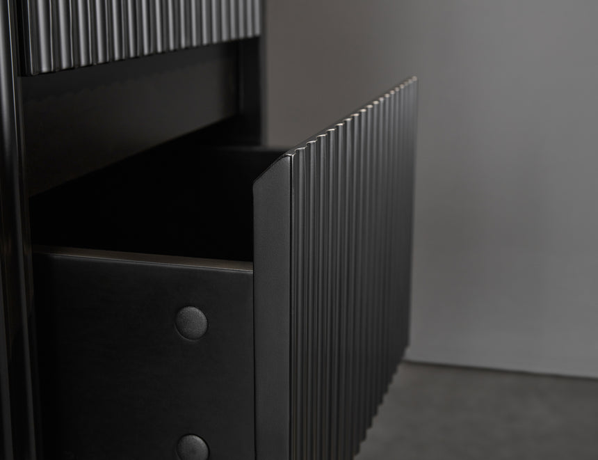Crete Modern Wall Hung Cabinet Matte Black