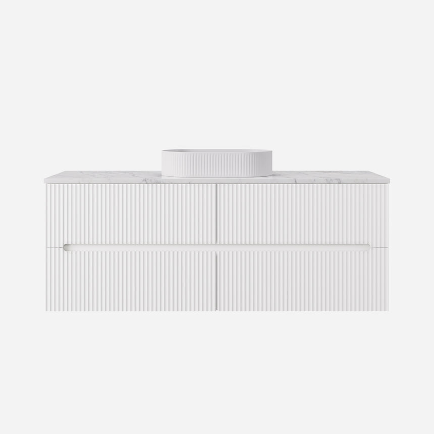 Cabarita Modern Wall Hung Cabinet Matte White