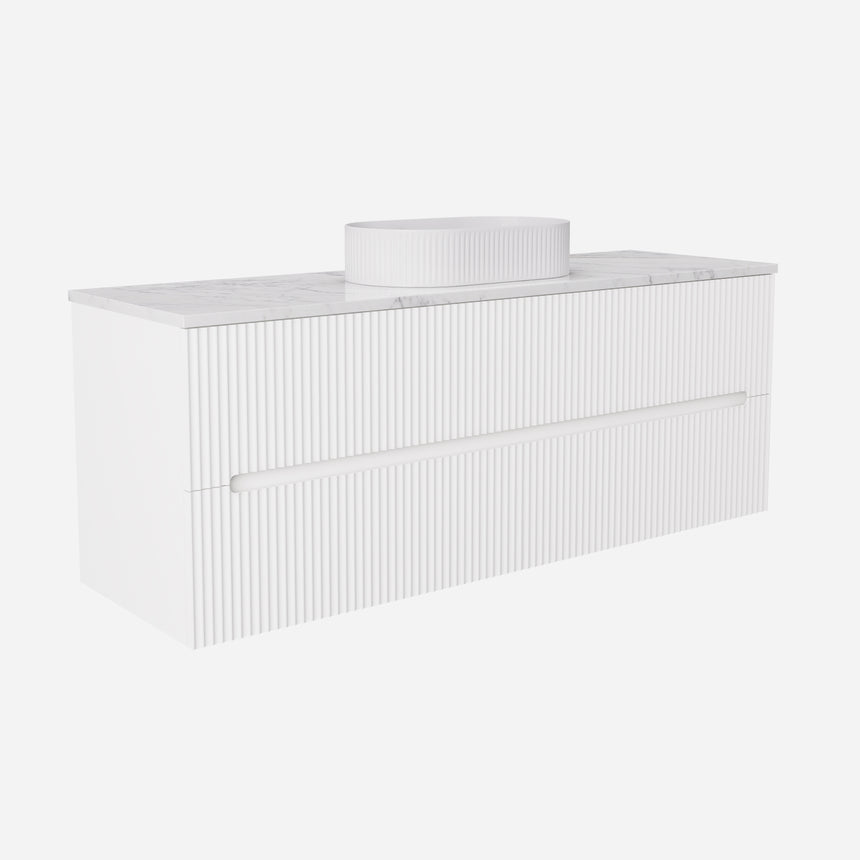 Cabarita Modern Wall Hung Cabinet Matte White