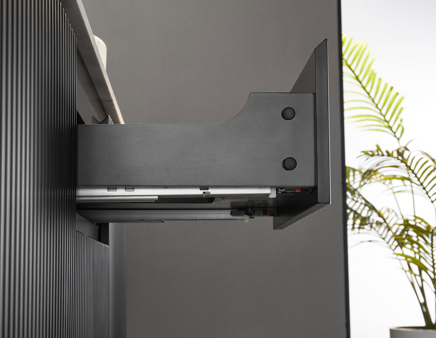 Crete Modern Wall Hung Cabinet Matte Black