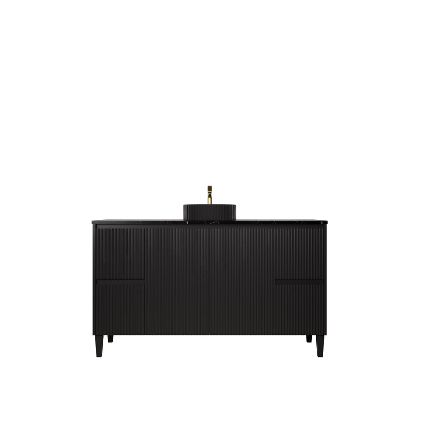 Crete Modern Free Standing Cabinet Matte Black