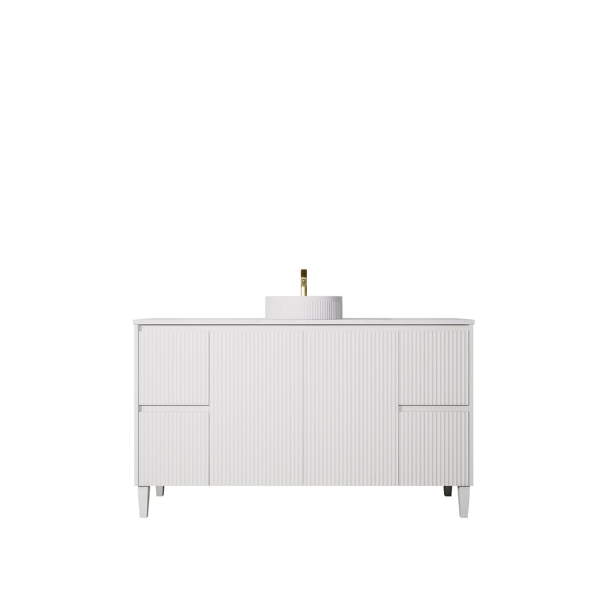 Crete Modern Free Standing Cabinet Matte White